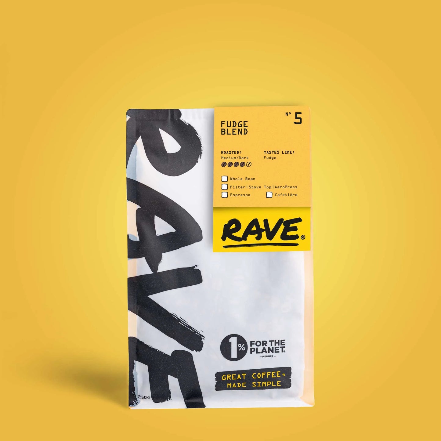Rave Coffee Whole Beans - Fudge Blend Nº 5