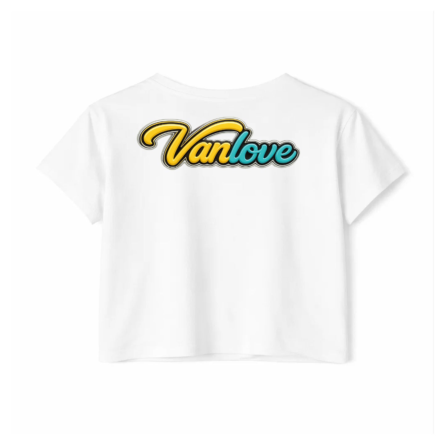 Vanlove Signature Cropped Tee - White (back)