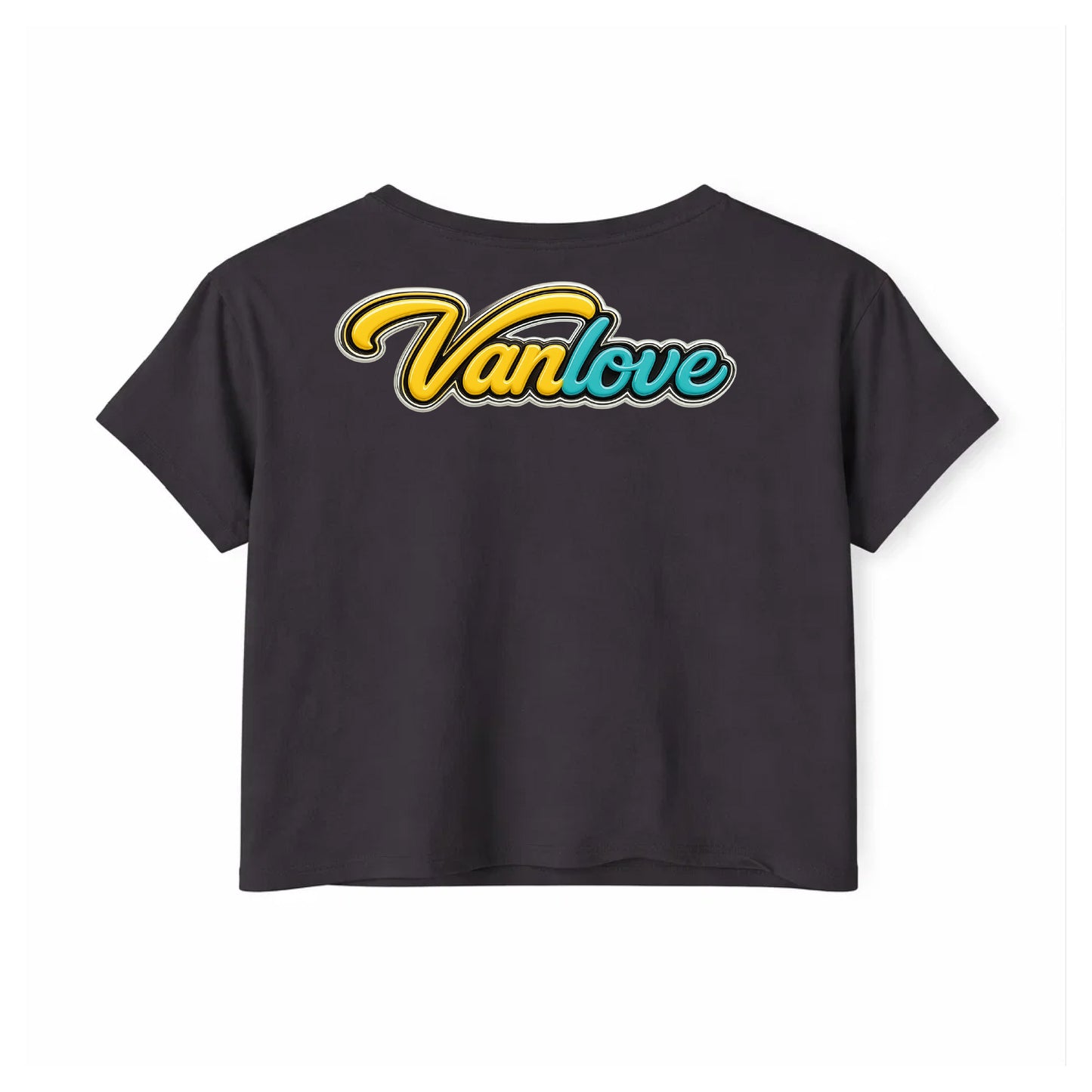 Vanlove Signature Cropped Tee - Black (back)