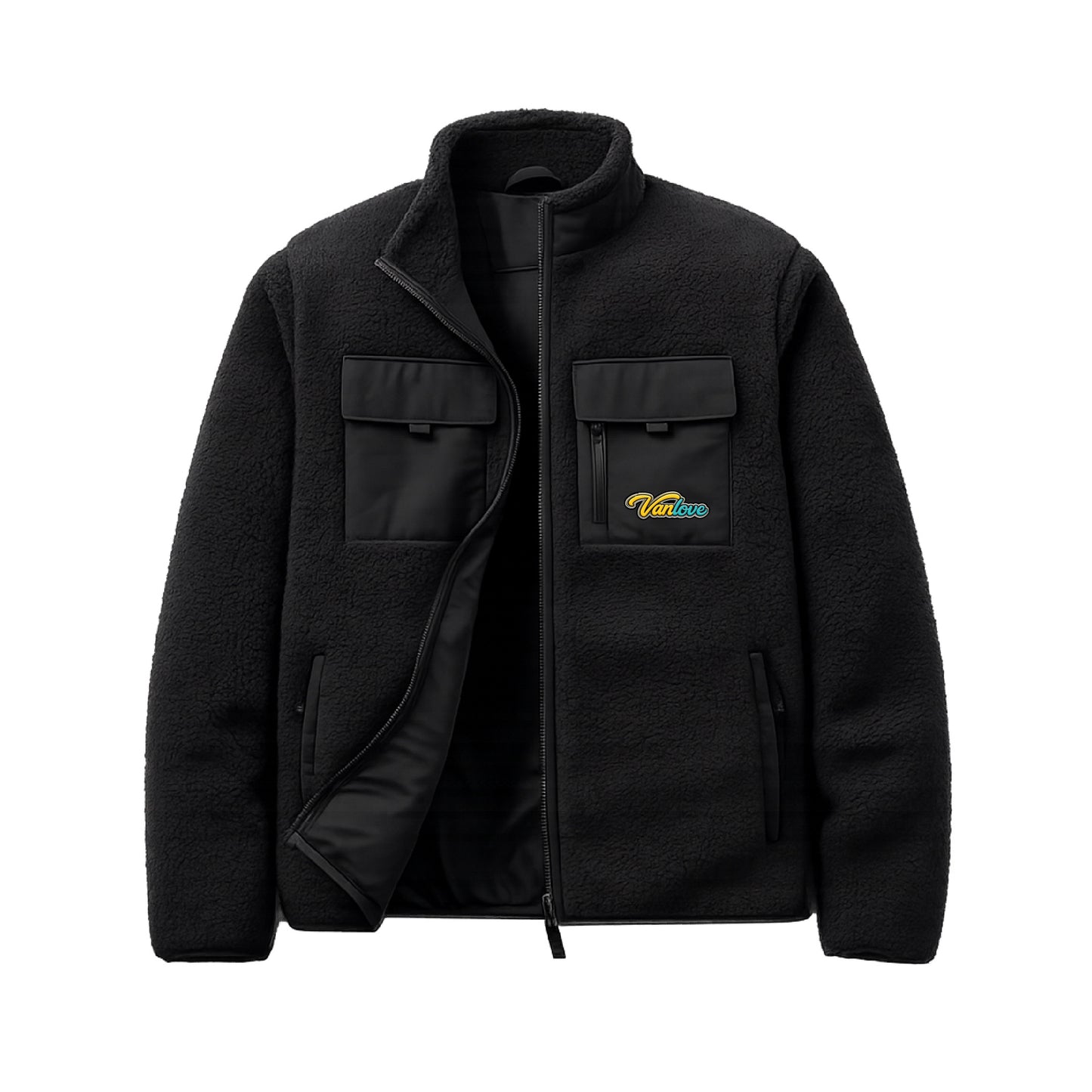 Vanlove Signature Sherpa Jacket - Black