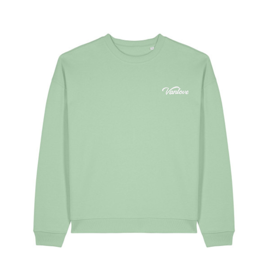 Puff Print Sweatshirt - Misty Jade