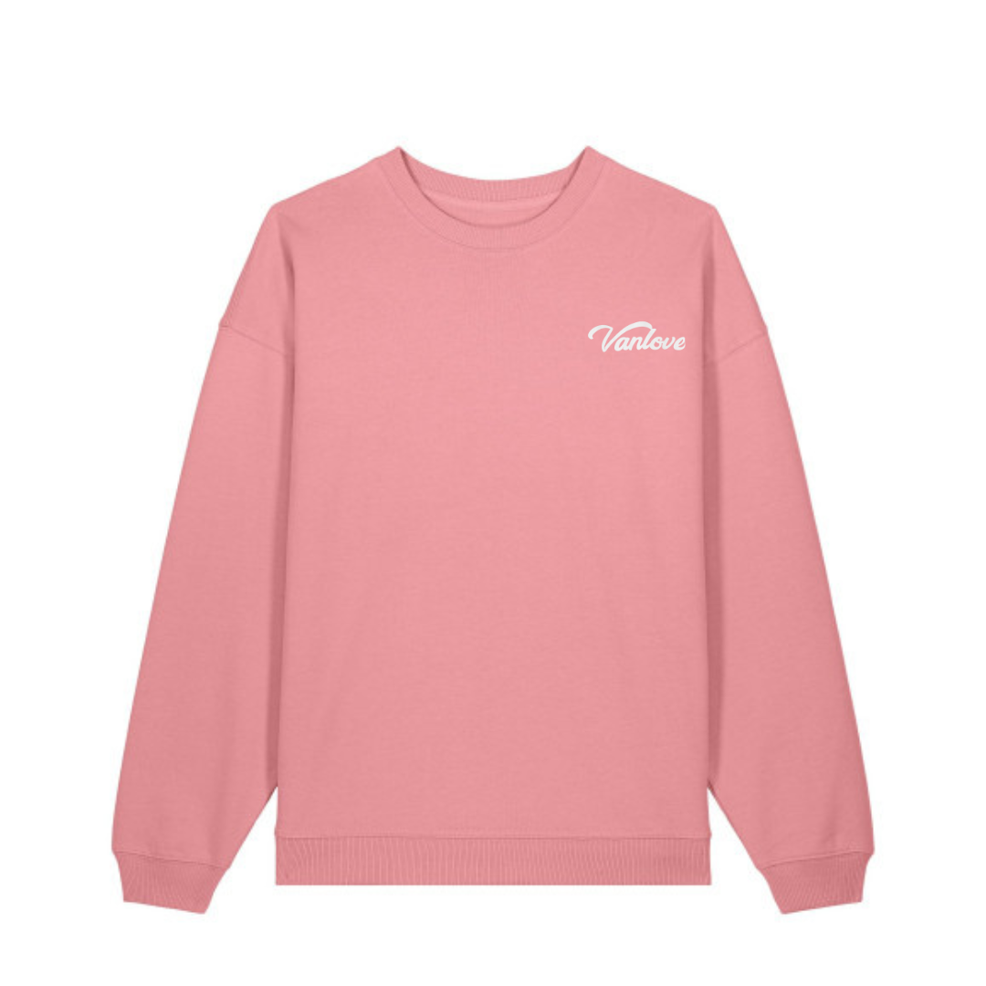 Puff Print Sweatshirt - Pink Joy