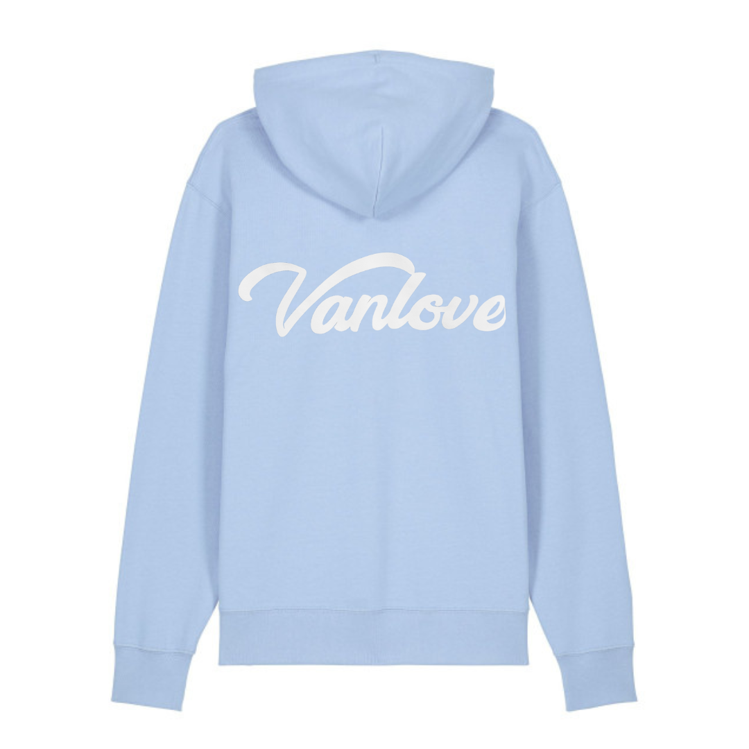 Puff Print Hoodie - Blue Soul