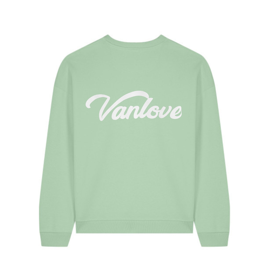 Puff Print Sweatshirt - Misty Jade