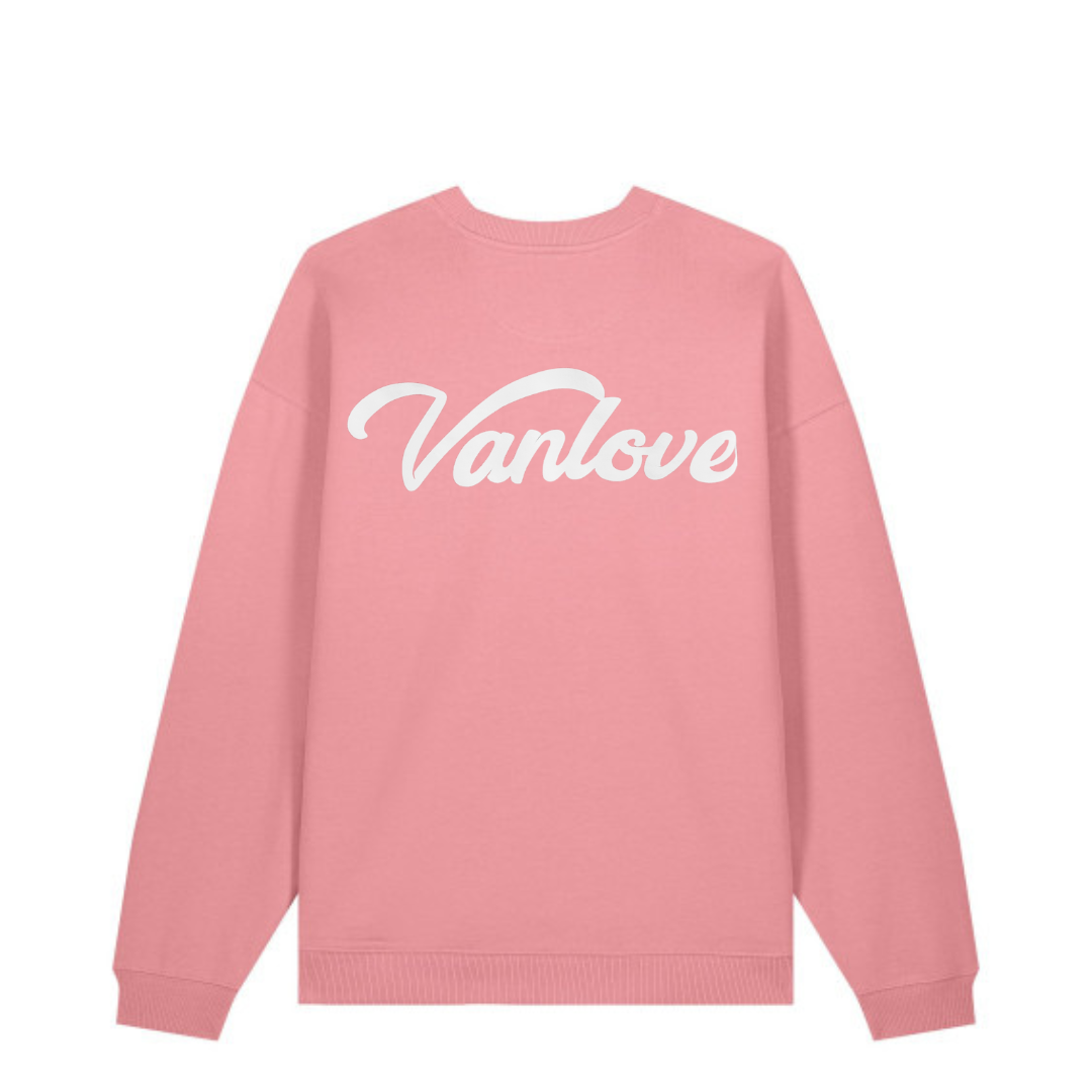 Puff Print Sweatshirt - Pink Joy