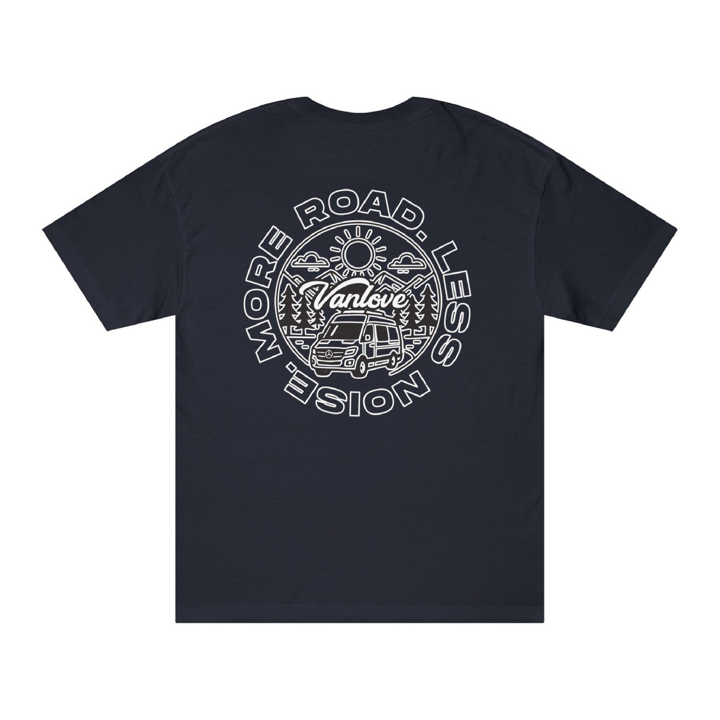 Vanlove More Road, Less Noise Tee - Navy (back)