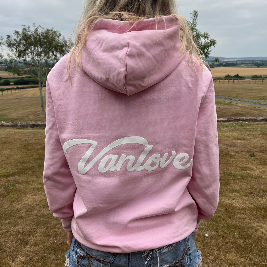 Puff Print Hoodie - Cotton Pink