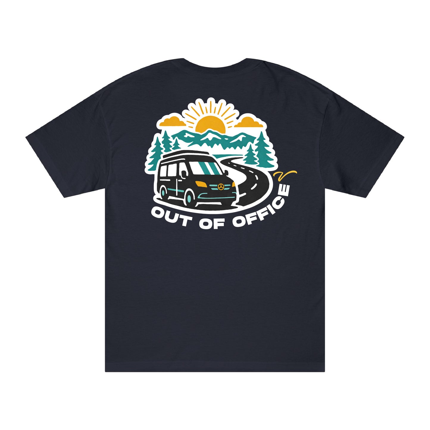 Vanlove Out of Office Tee - Navy (back)