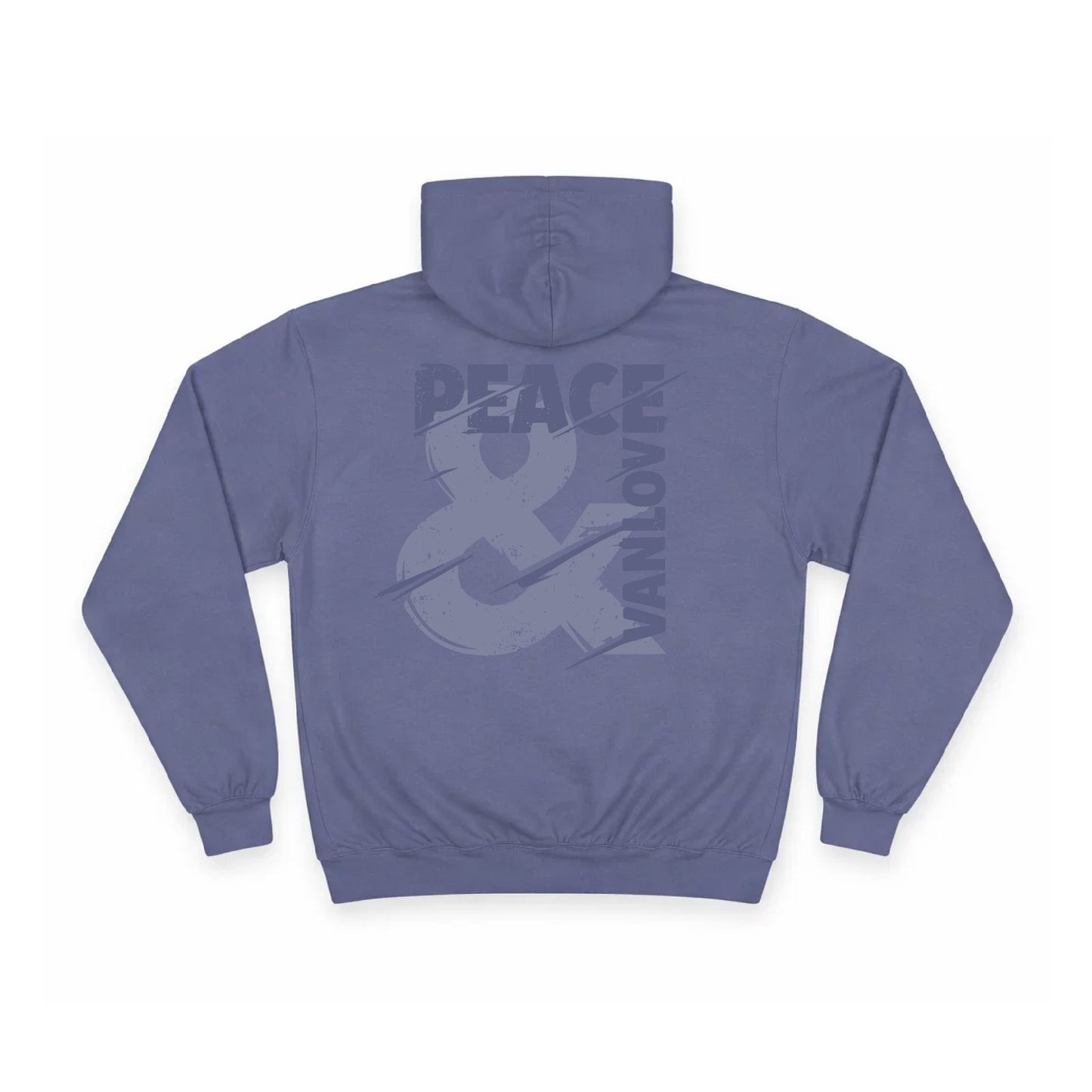 Peace & Vanlove Hoodie - Denim Blue (back)