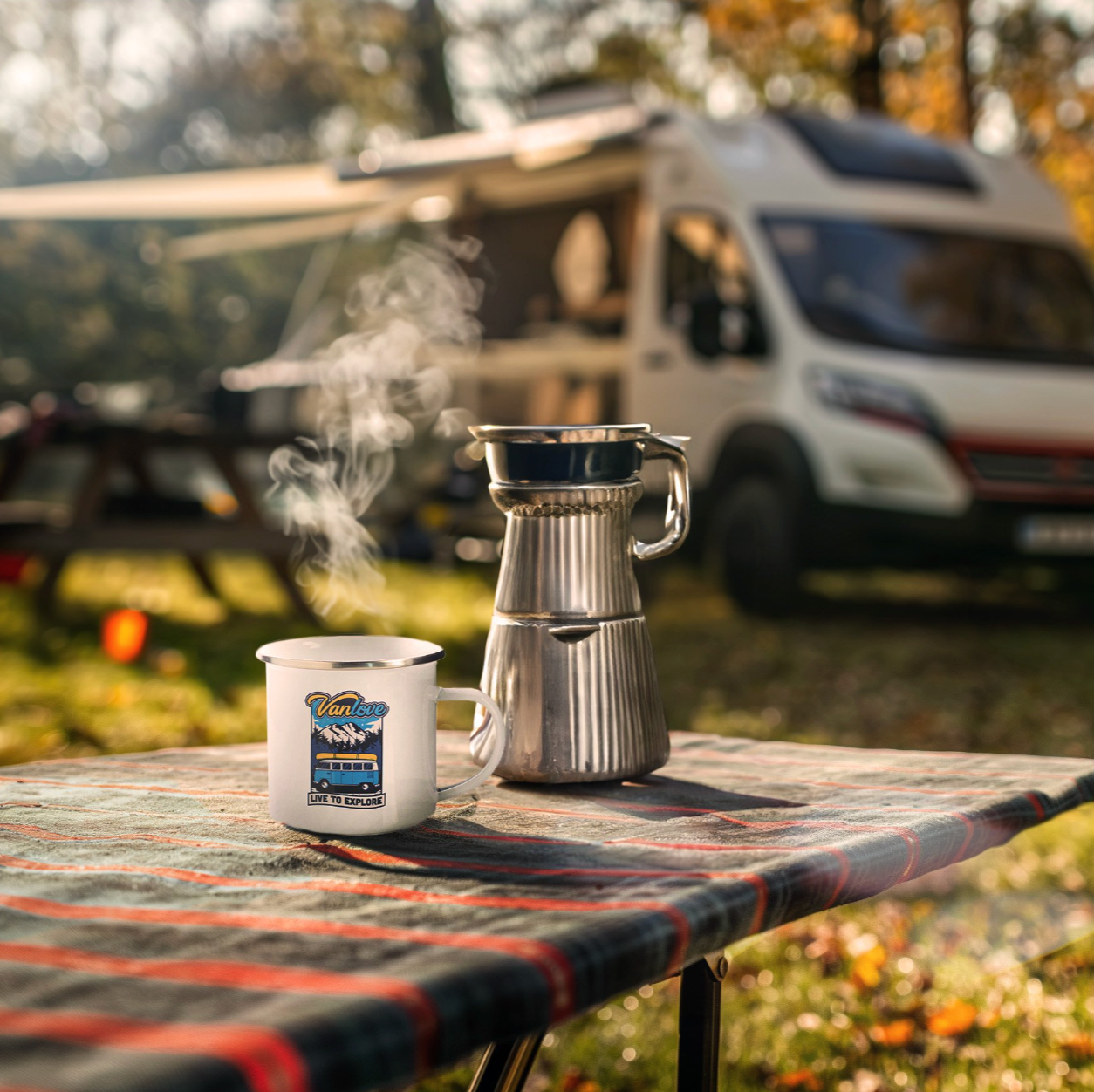 'Roam & Savour' - Vanlove Enamel Mug