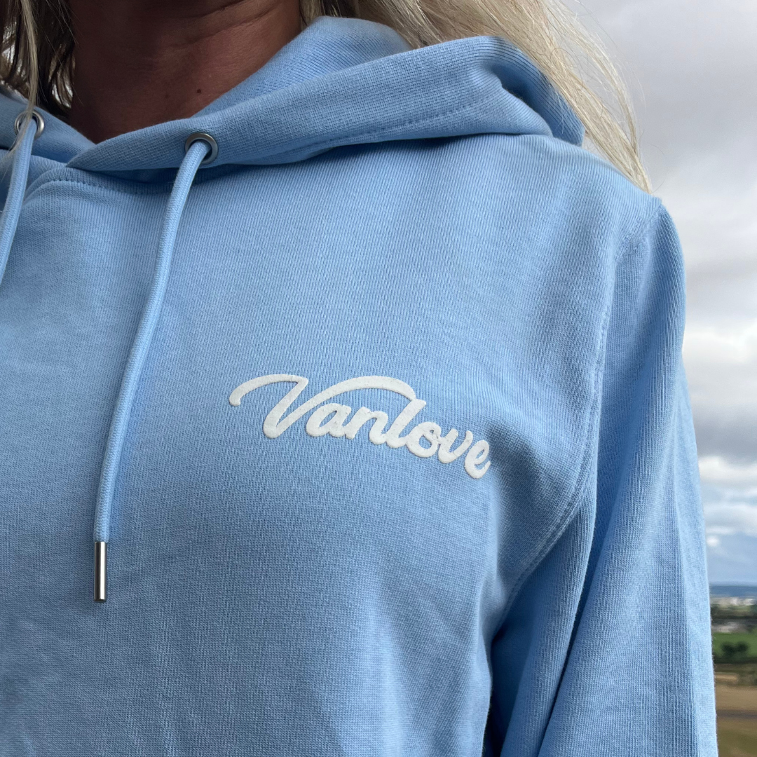 Puff Print Hoodie - Blue Soul