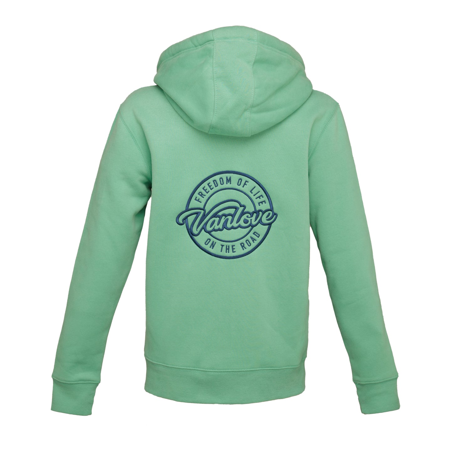 Embroidered Zip Hoodie - Spearmint
