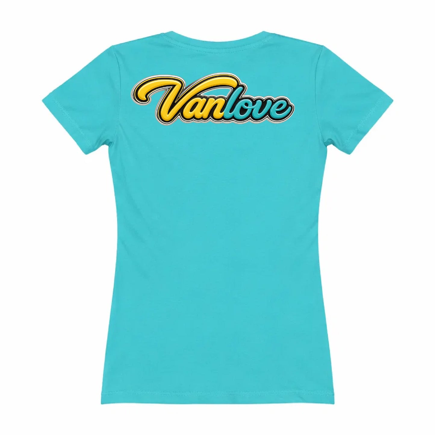 Vanlove Signature Ladies Tee - Turquoise (back)