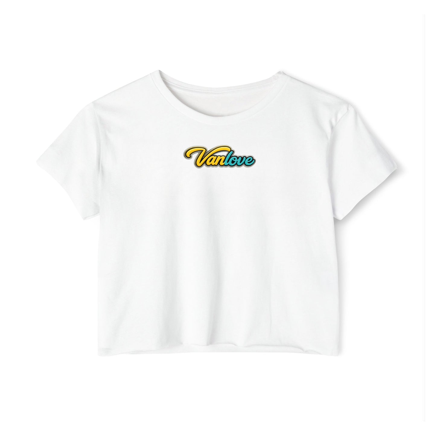 Vanlove Signature Cropped Tee - White (front)