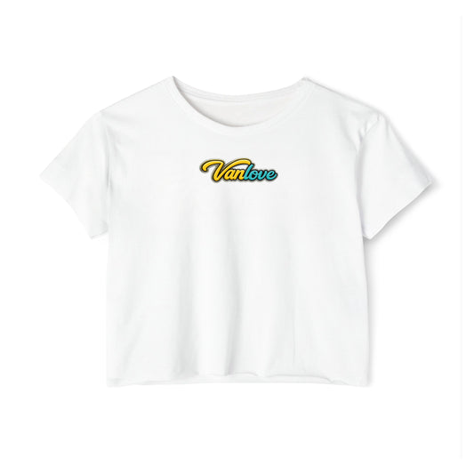 Vanlove Signature Cropped Tee - White (front)