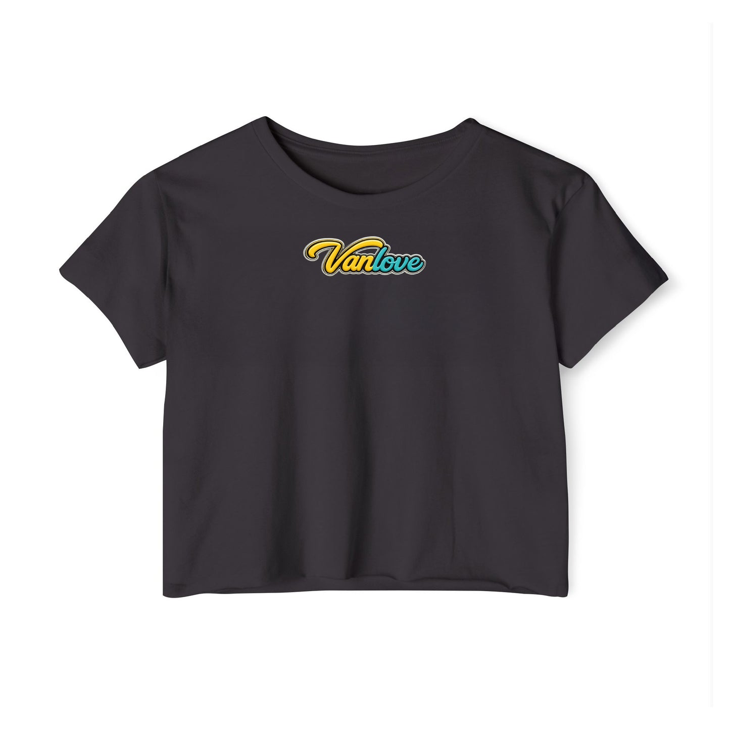 Vanlove Signature Cropped Tee - Black (front)