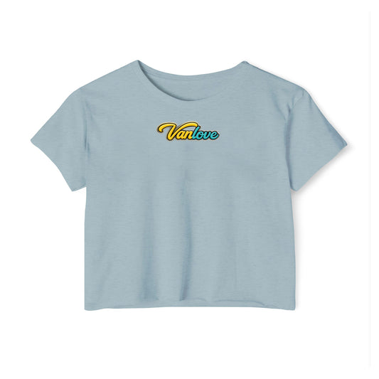 Vanlove Signature Cropped Tee - Light Blue (front)