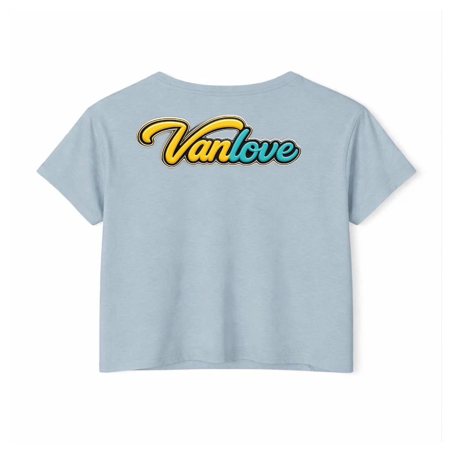 Vanlove Signature Cropped Tee - Light Blue (back)