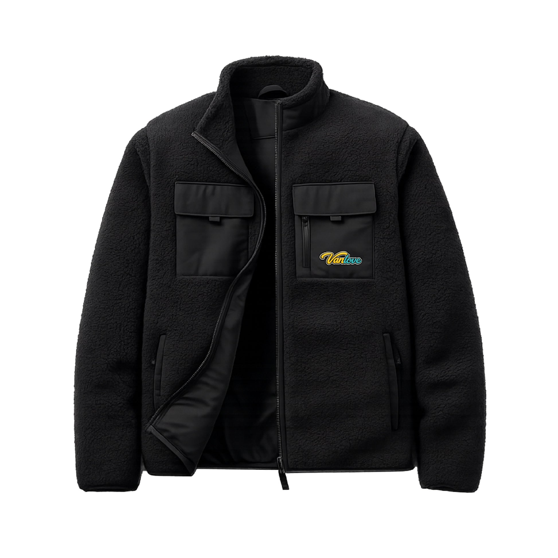 Vanlove Signature Sherpa Jacket - Black