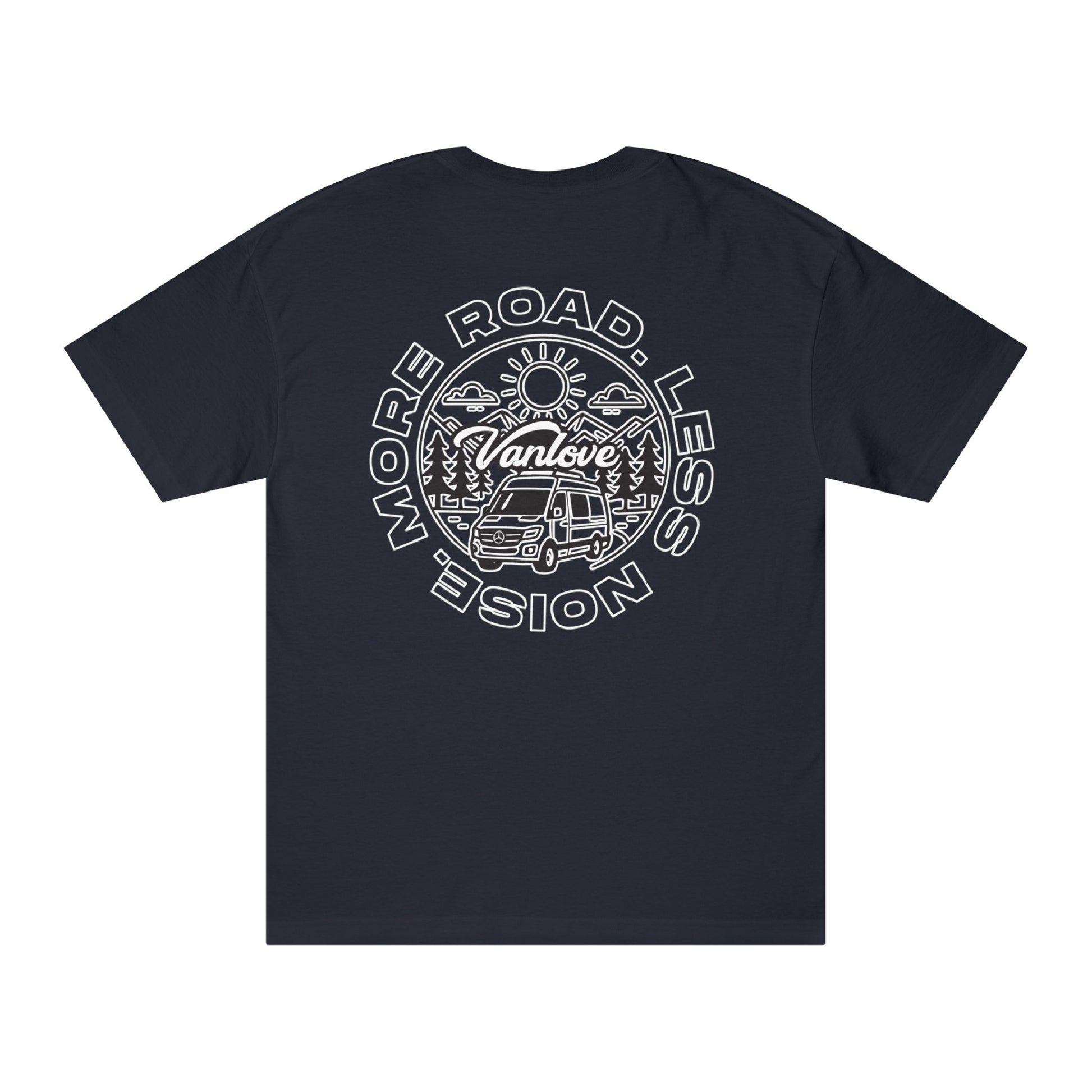 Vanlove More Road, Less Noise Tee - Navy (back)