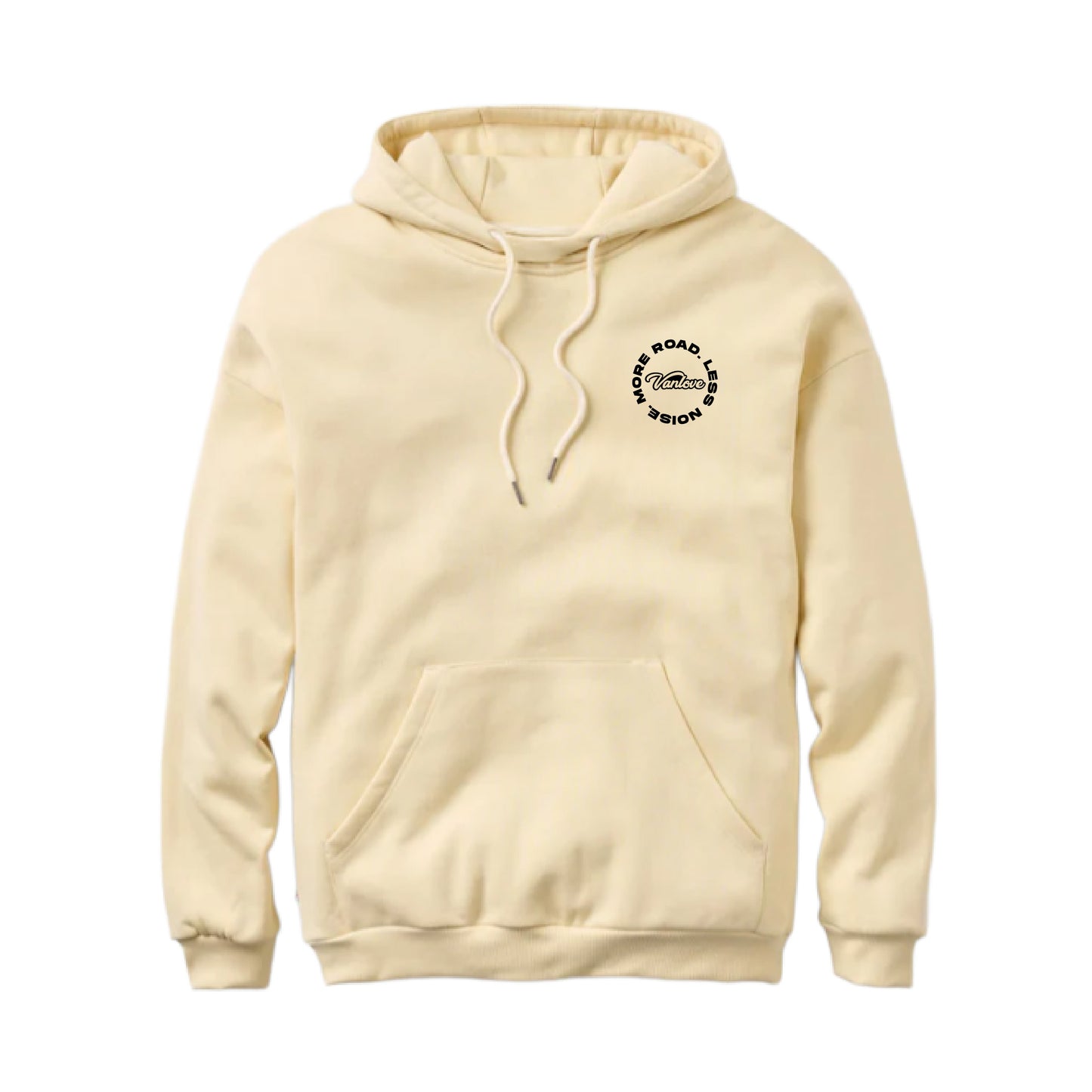 Vanlove More Road, Less Noise Hoodie - Cream (front)