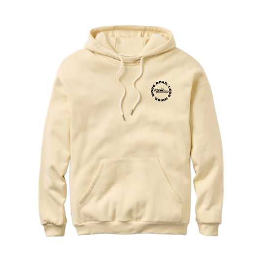 Vanlove More Road, Less Noise Hoodie - Cream (front)