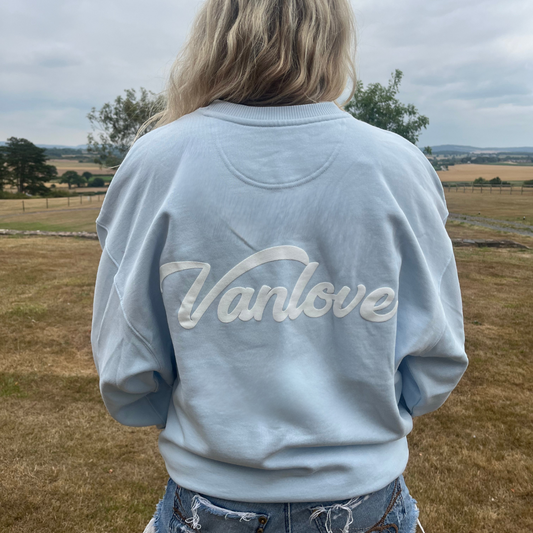 Puff Print Sweatshirt - Blue Ice