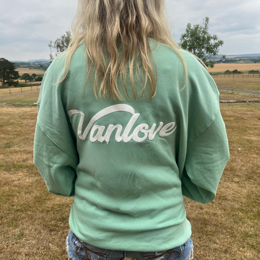 Puff Print Sweatshirt - Misty Jade