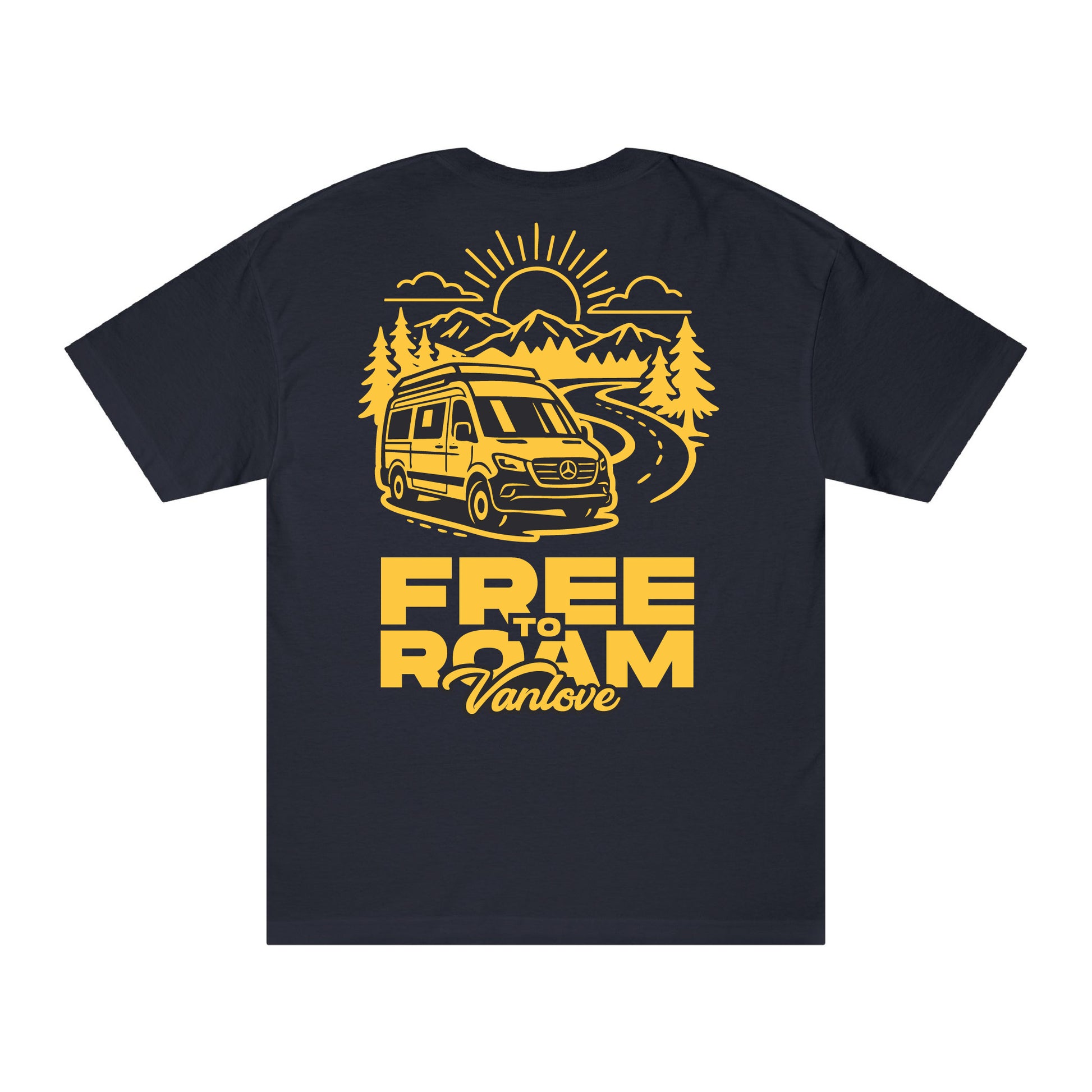 Vanlove Free to Roam Tee - Navy (back)