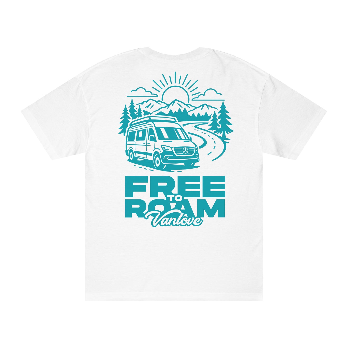 Vanlove Free to Roam Tee - White (back)