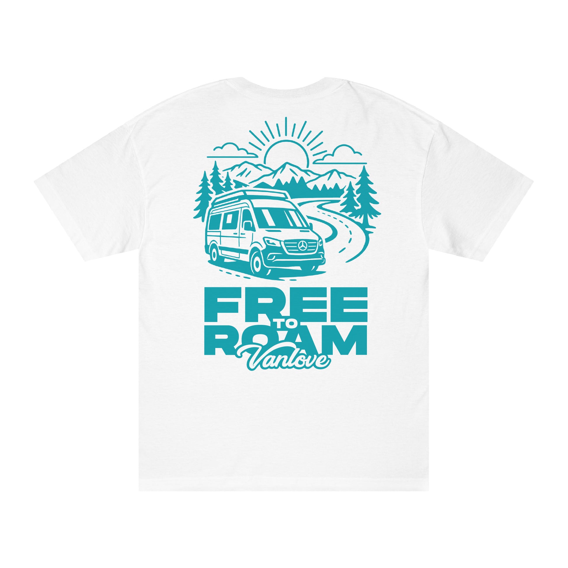 Vanlove Free to Roam Tee - White (back)