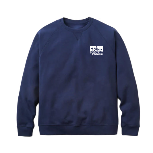 Vanlove Free to Roam Crew Sweatshirt - Navy (front)