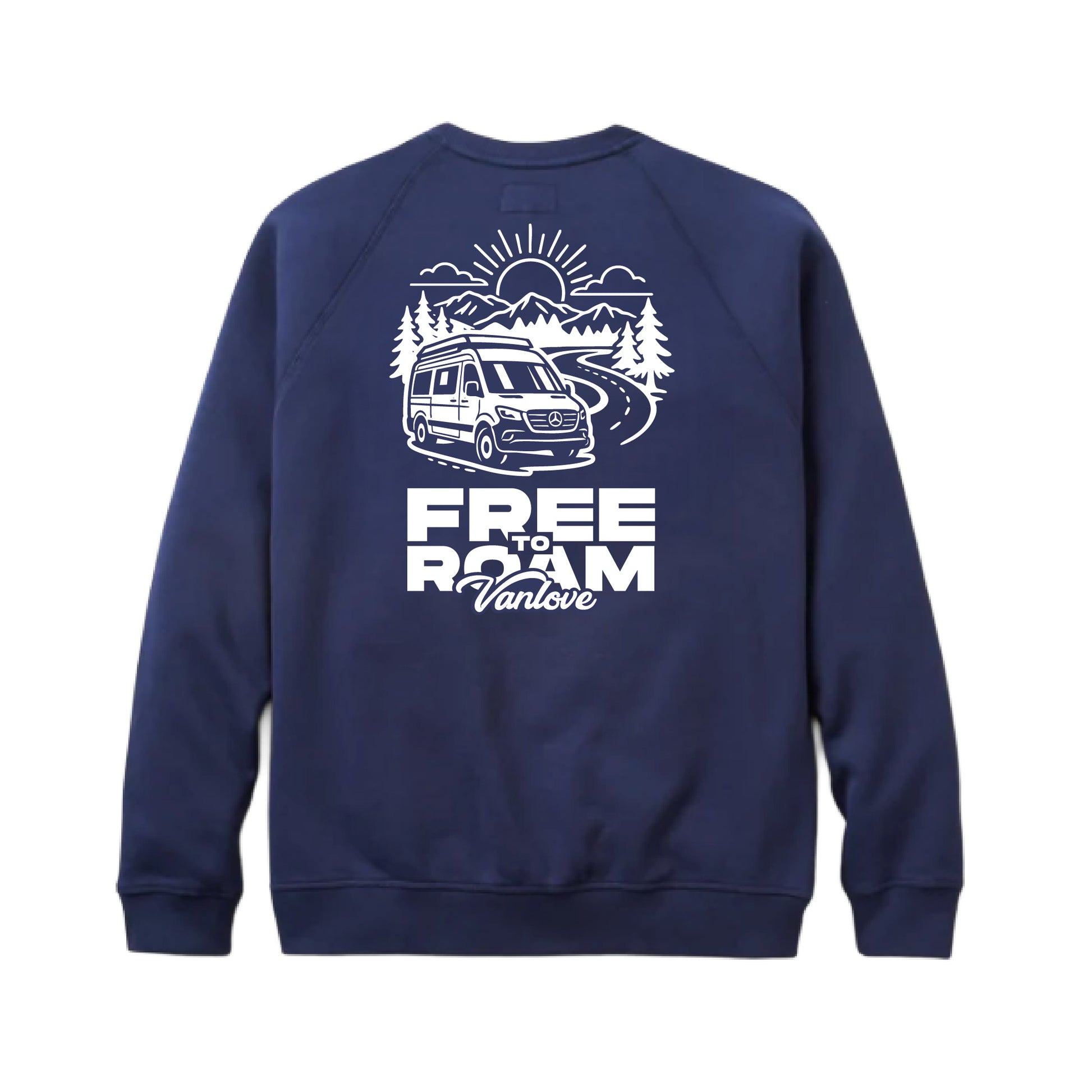 Vanlove Free to Roam Crew Sweatshirt - Navy (back)