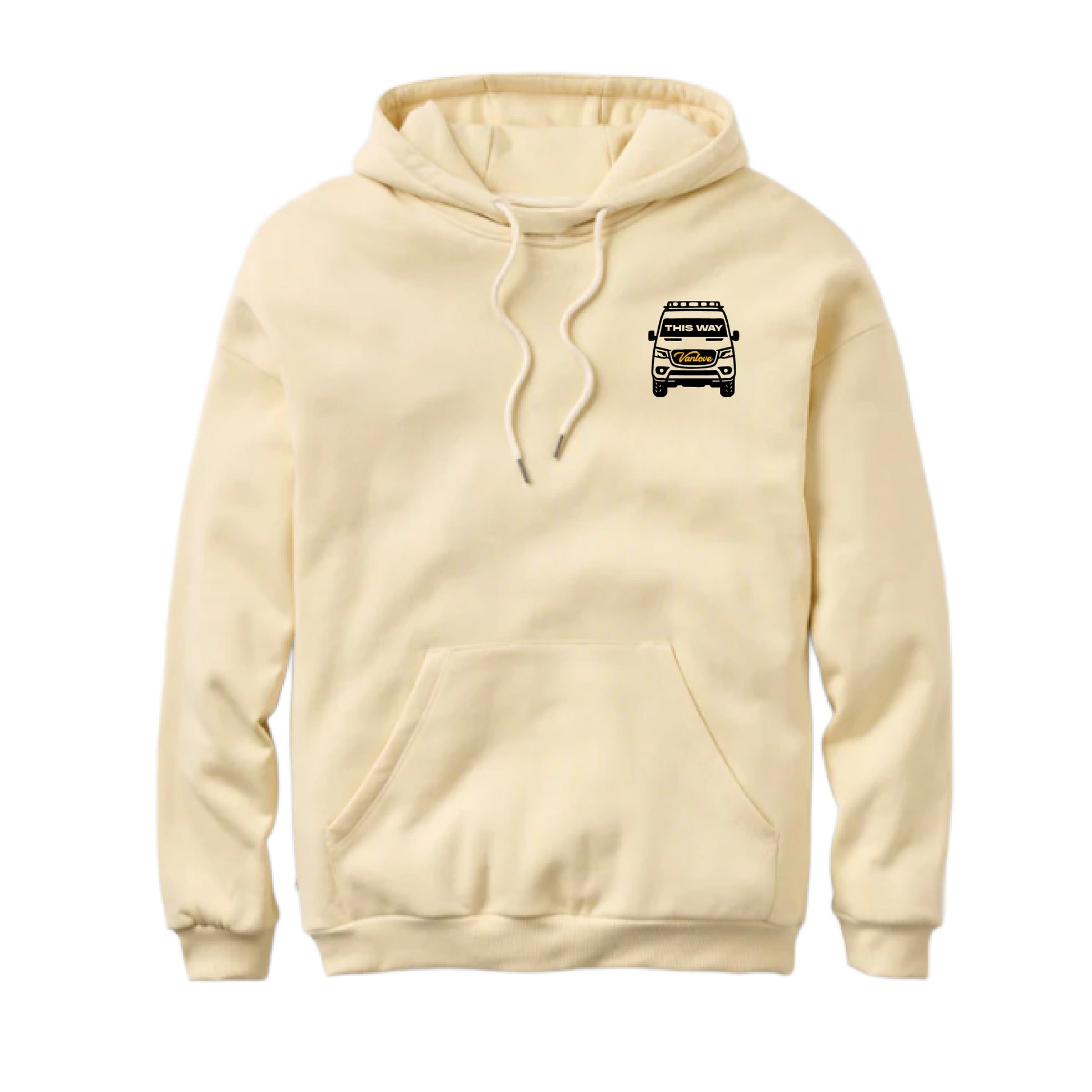 Vanlove This Way Hoodie - Cream (front)