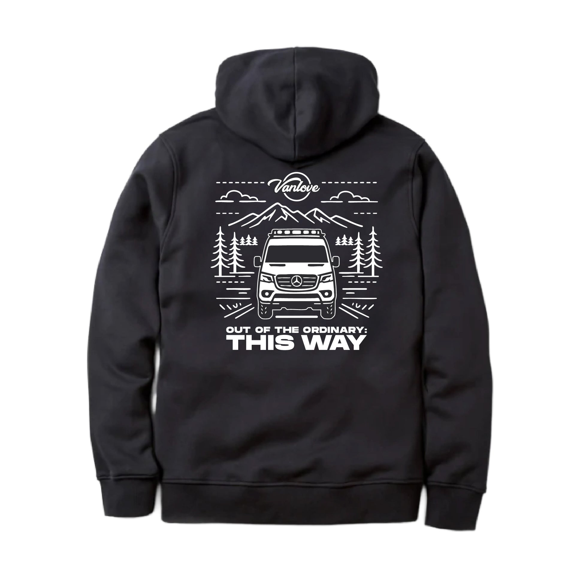 Vanlove This Way Hoodie - Black (back)