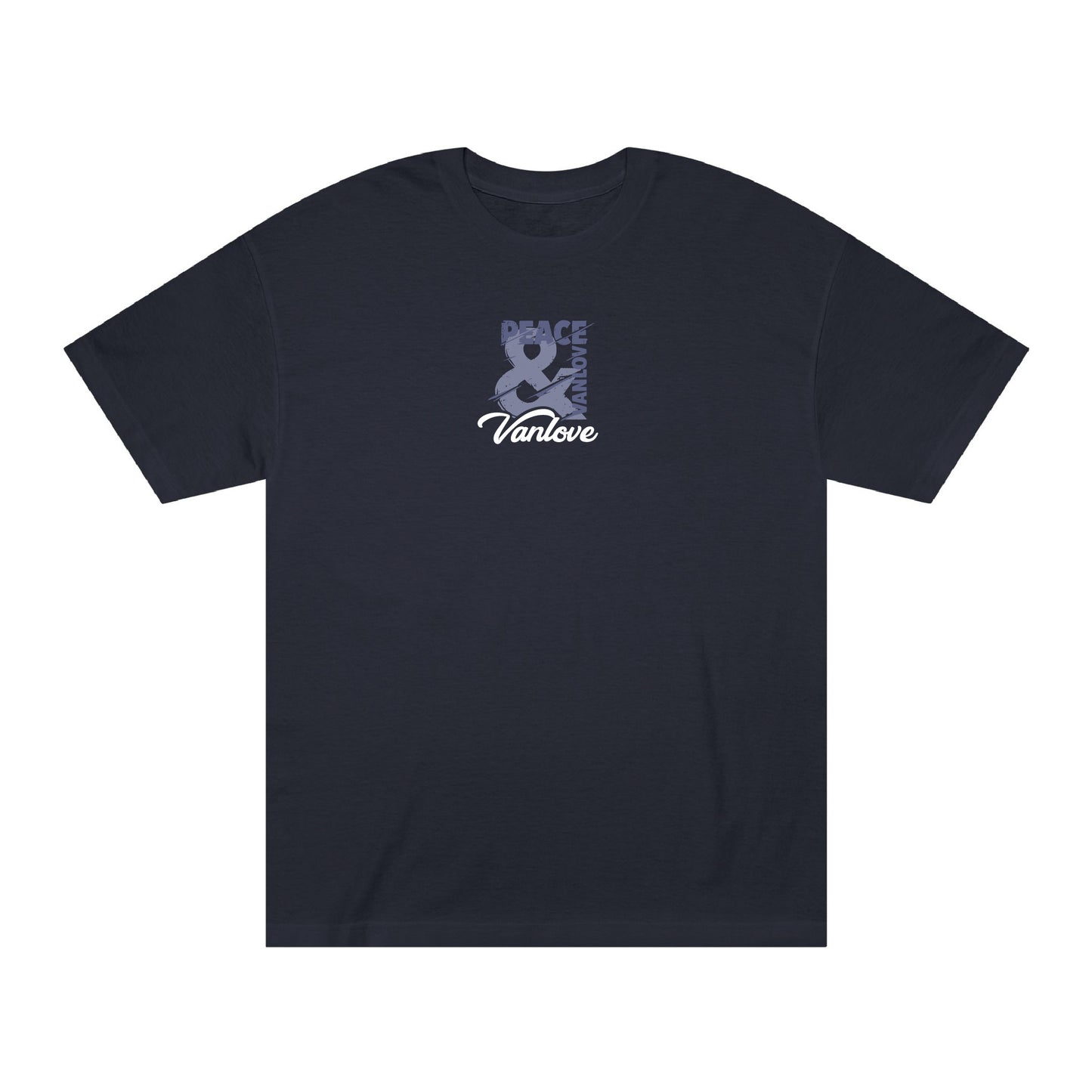 Peace & Vanlove Tee - Navy (front)