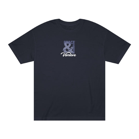 Peace & Vanlove Tee - Navy (front)