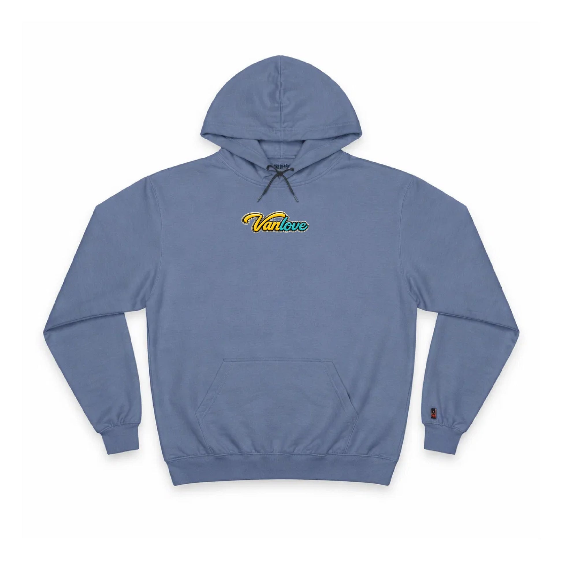Peace & Vanlove Hoodie - Denim Blue (front)