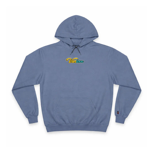 Peace & Vanlove Hoodie - Denim Blue (front)