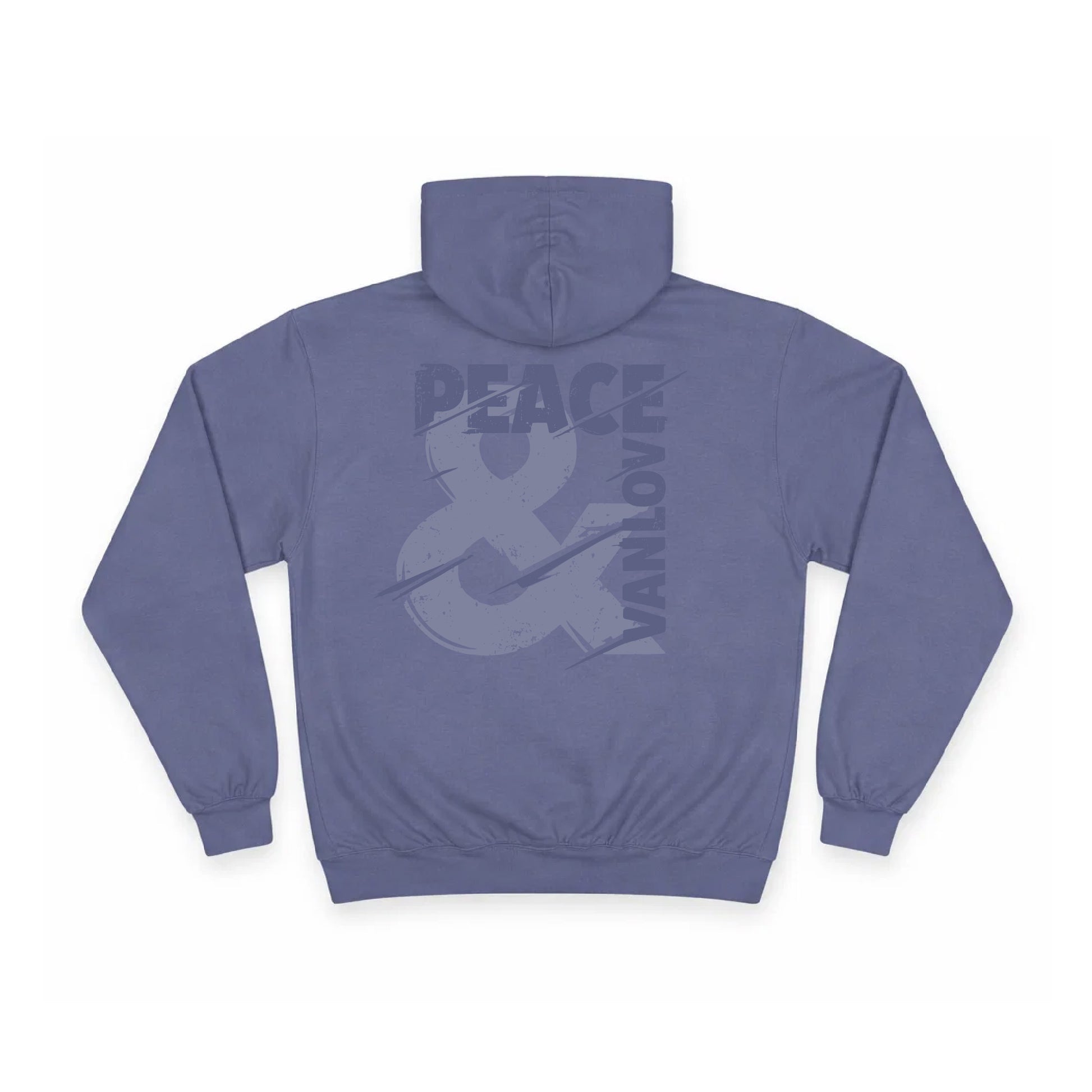 Peace & Vanlove Hoodie - Denim Blue (back)