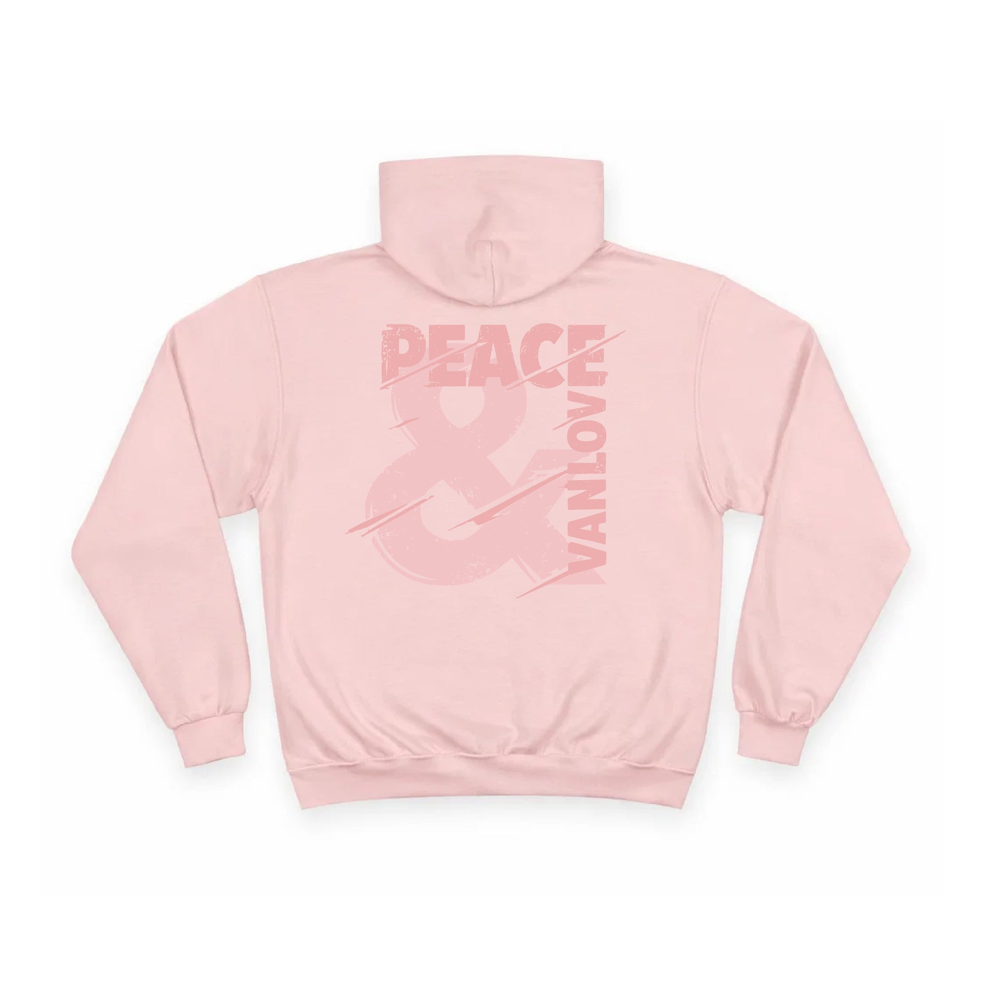 Peace & Vanlove Hoodie - Pink (back)
