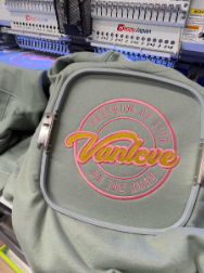 Embroidered Zip Hoodie - Fruit Salad