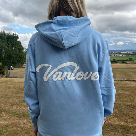 Puff Print Hoodie - Blue Soul